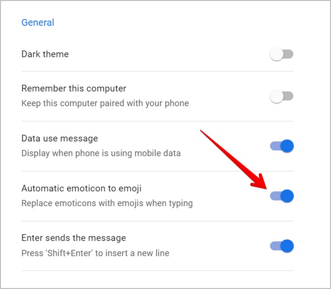 Android Messages Web Tips Emoji
