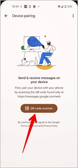 Mensajes de Android Consejos web QR