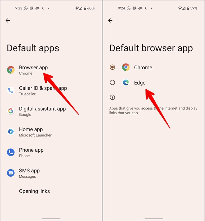 Microsoft Edge Default Browser Android Choose