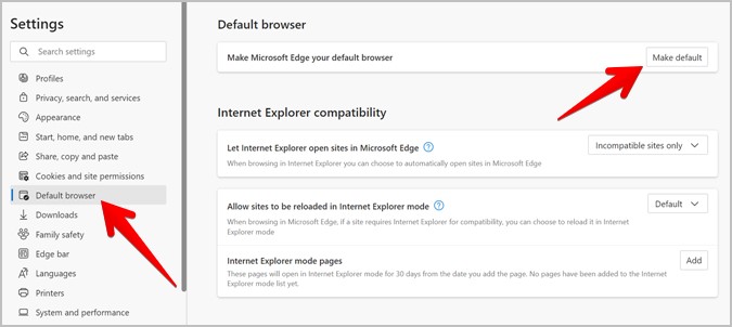 Microsoft Edge Default Browser Windows Make