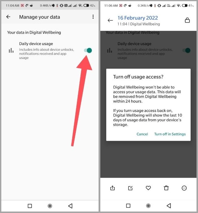 Turn off Digital Wellbeing on Android