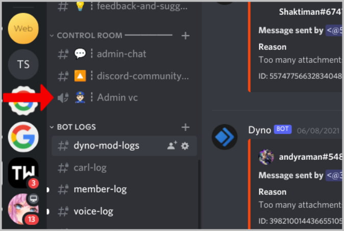 Discord chat logs