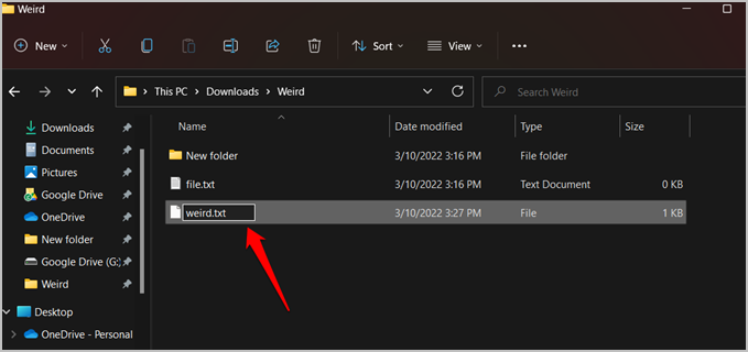 rename file to add extension in windows