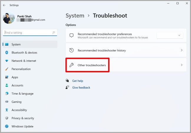 Other Troubleshooter on Windows