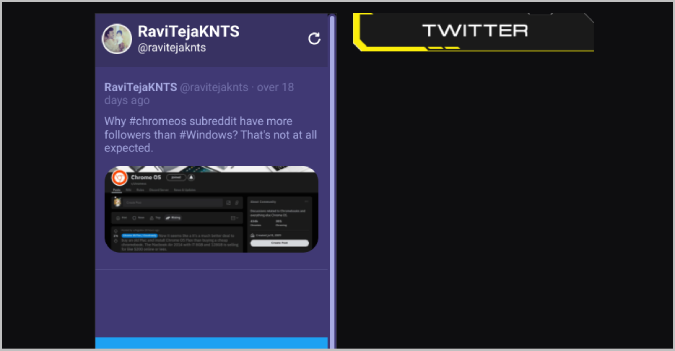 Twitter Feed on Twitch Panel