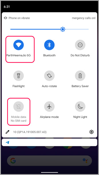 android notification center toggles