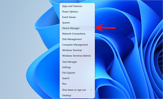 device manager menu