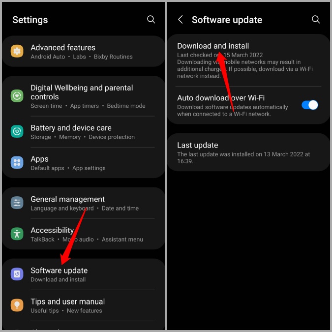 Software Update on Samsung Phone