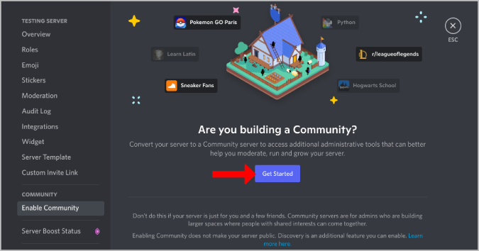 Setting up community on Discord