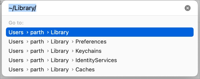 select library in go to folder on mac