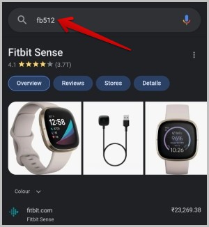 searching for Fitbit device using model number