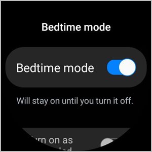 Galaxy Watch Bedtime meaning