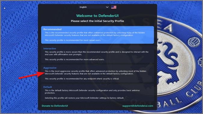 Defender UI Profiles 