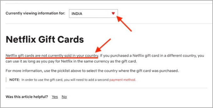 Purchase a Netflix gift card