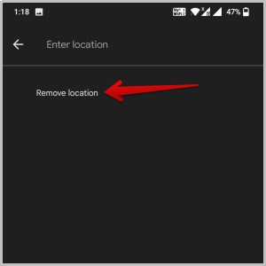 Removing location on Google Photos app