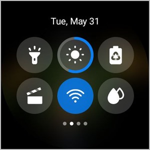 Samsung Galaxy Watch Icon Quick Panel Screen