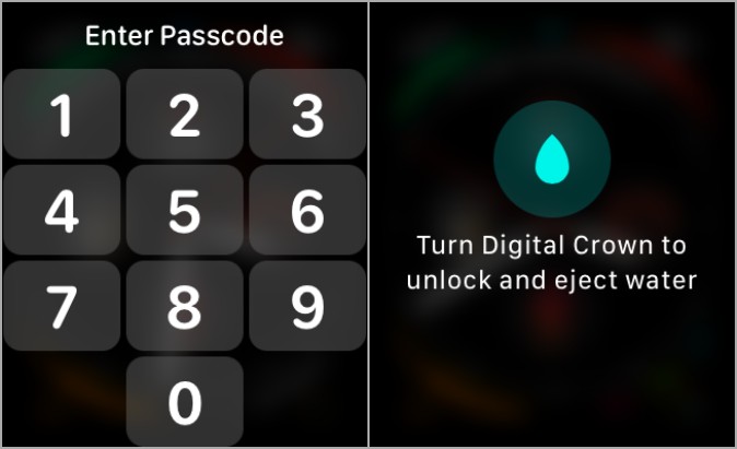 use water lock to eject water from apple watch