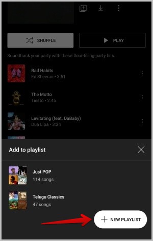creating a new playlist to save same YouTube playlist