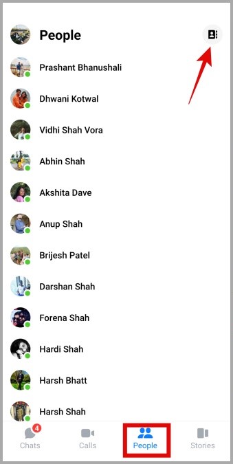 People Tab in Facebook Messenger