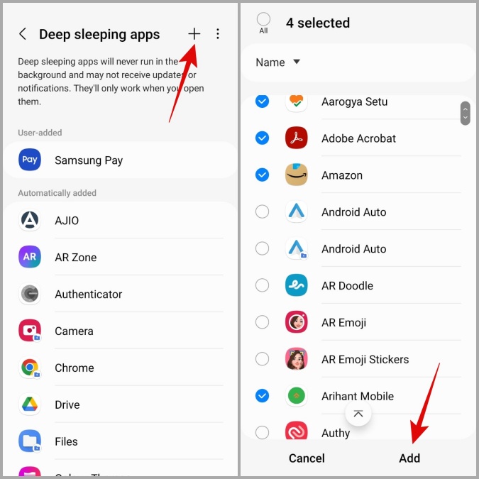 Put Apps in Deep Sleep on Samsung Phone