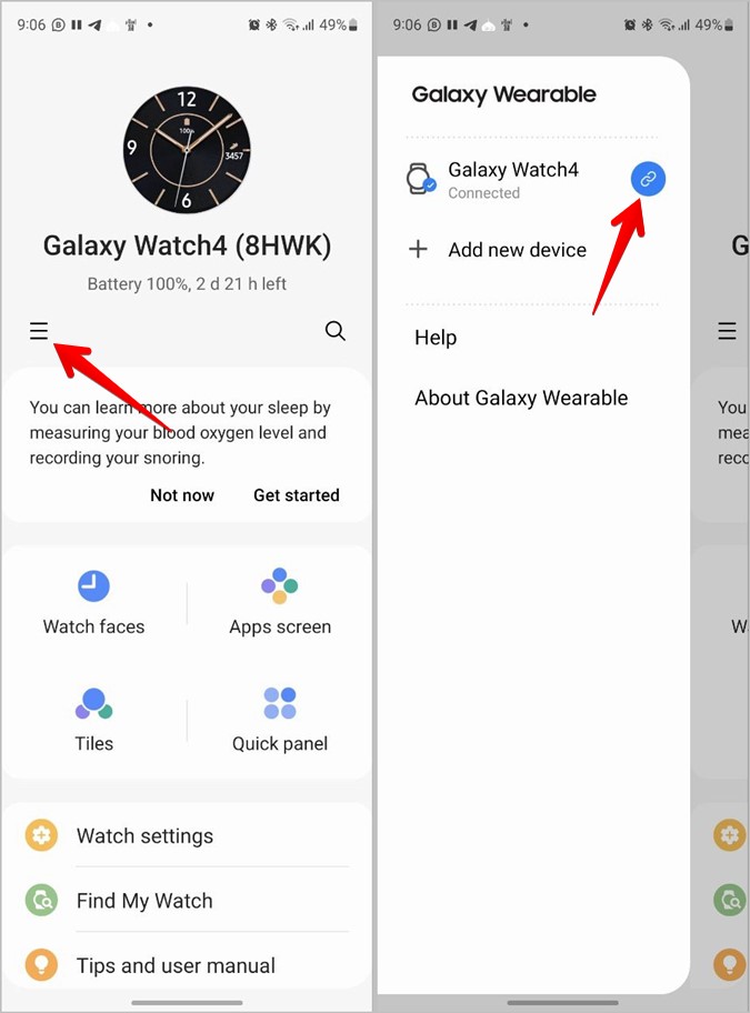 Samsung Galaxy Watch Disconnect Wearable App