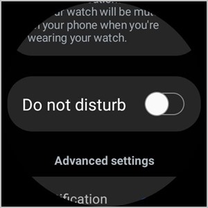 Samsung Galaxy Watch Do not Disturb