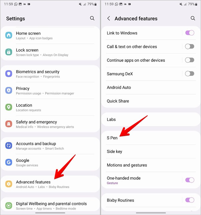 Samsung Phone Advanced features