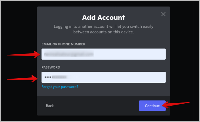 Logging into Secondary Account on Discord