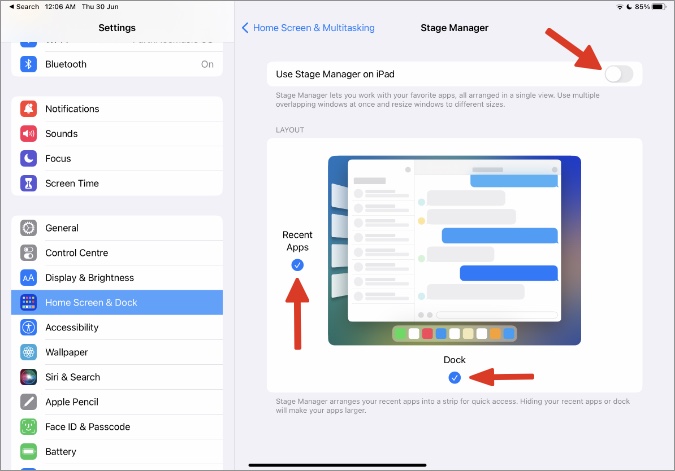 enable stage manager on iPad