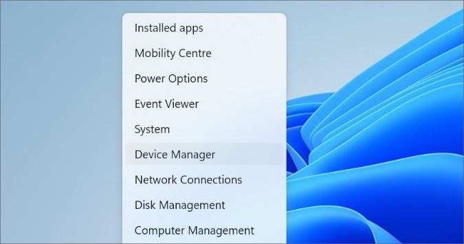 open device manager in windows 11