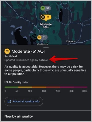 Air Quality update in Google Maps