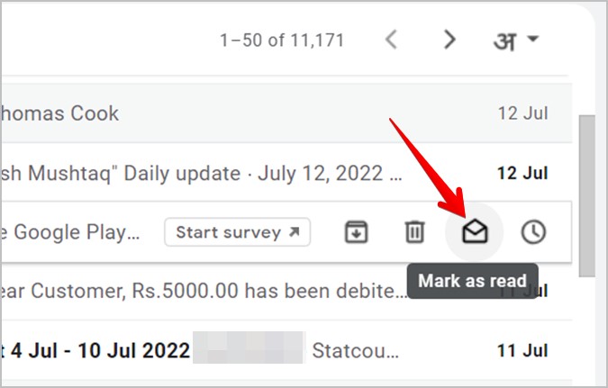 Gmail Icon Mark as Read