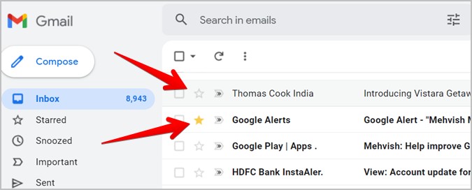 Gmail Star Icon