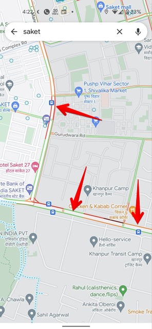Types of Traffic Symbols meaning in google maps