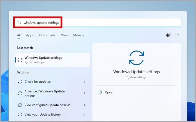 Open Windows Update Settings