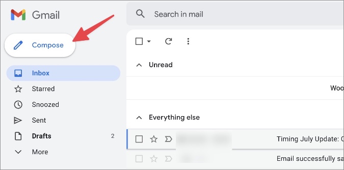 compose email on gmail in macOS