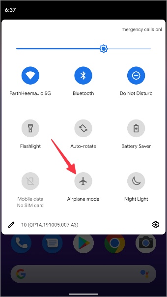 airplane mode on android