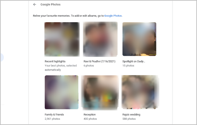 Google Photos Albums to set it as screensavers