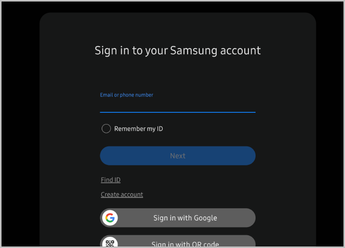 Login to Samsung account on Galaxy Store on Web