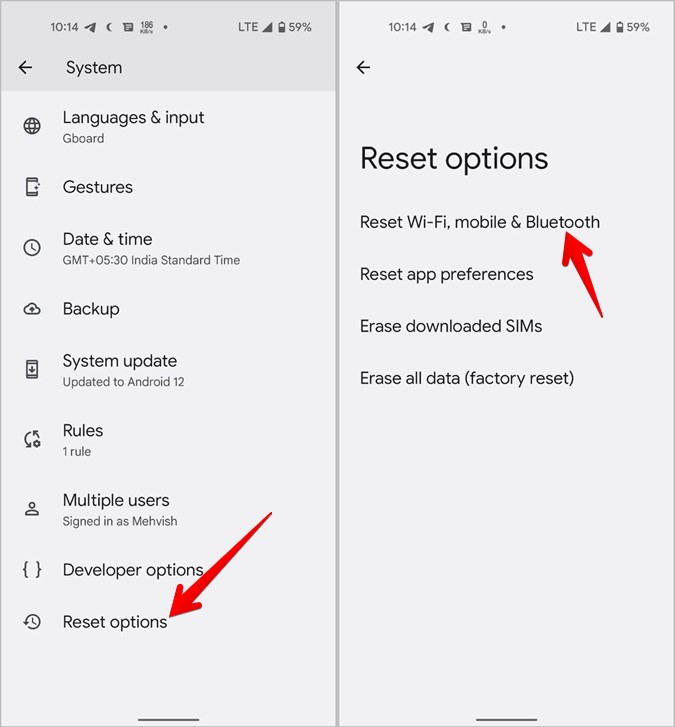 Android Reset Network Settings