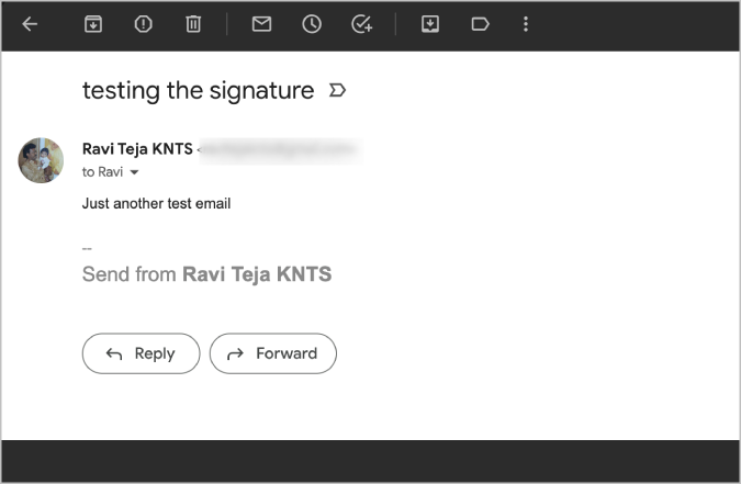 signature on Gmail