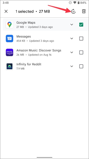 actualizar aplicaciones en android