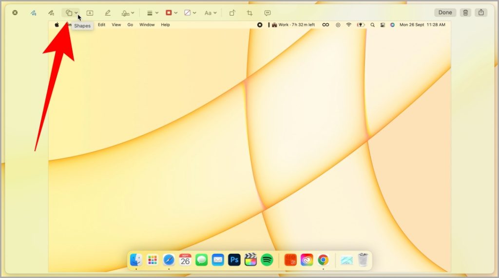 Screenshot in Preview Editor on Mac