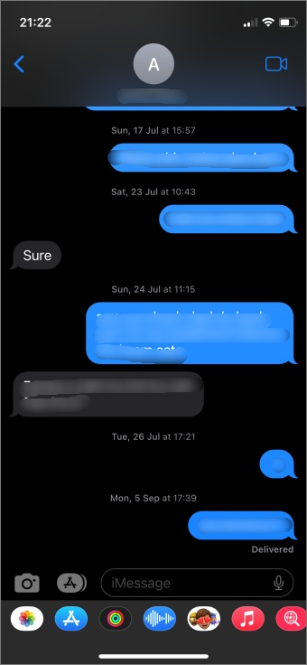 imessage in iphone message app