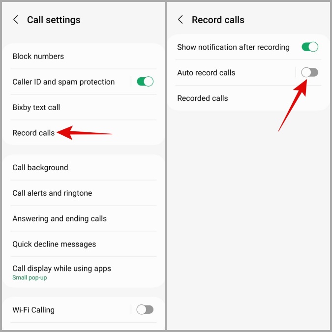 Deshabilitar la grabación de llamadas en Android