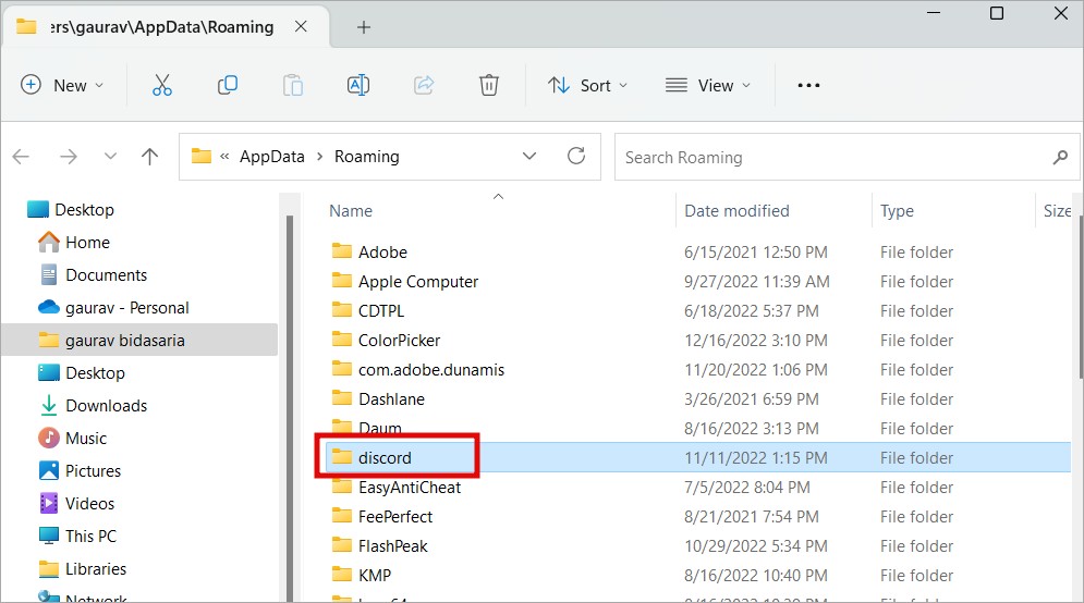 discord appdata folder on windows
