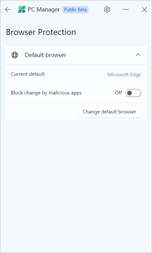 browser protection tool in microsoft pc manager