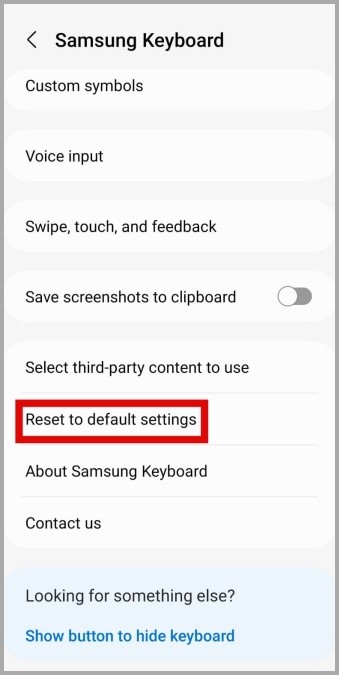 Restablecer la configuración del teclado Samsung en el teléfono Galaxy