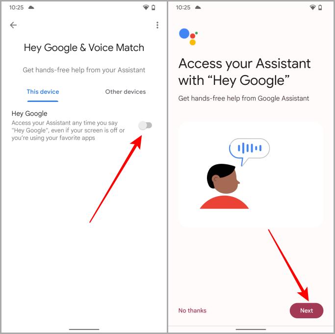 Habilitar Hey Google en Android Pixel