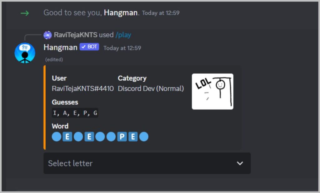 Hangman Discord Bot